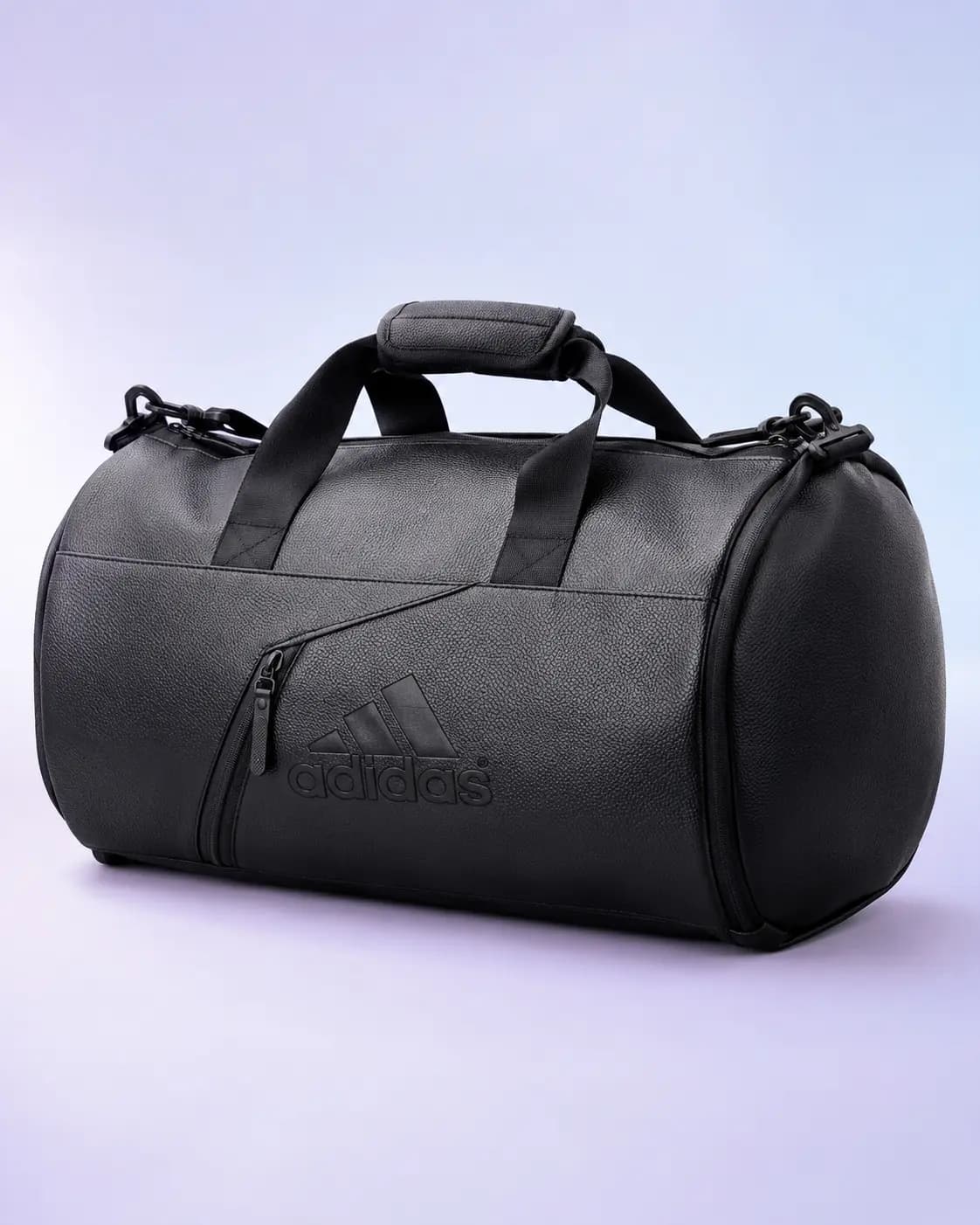 Black Sports Duffel Gym Bag with Shoulder Strap