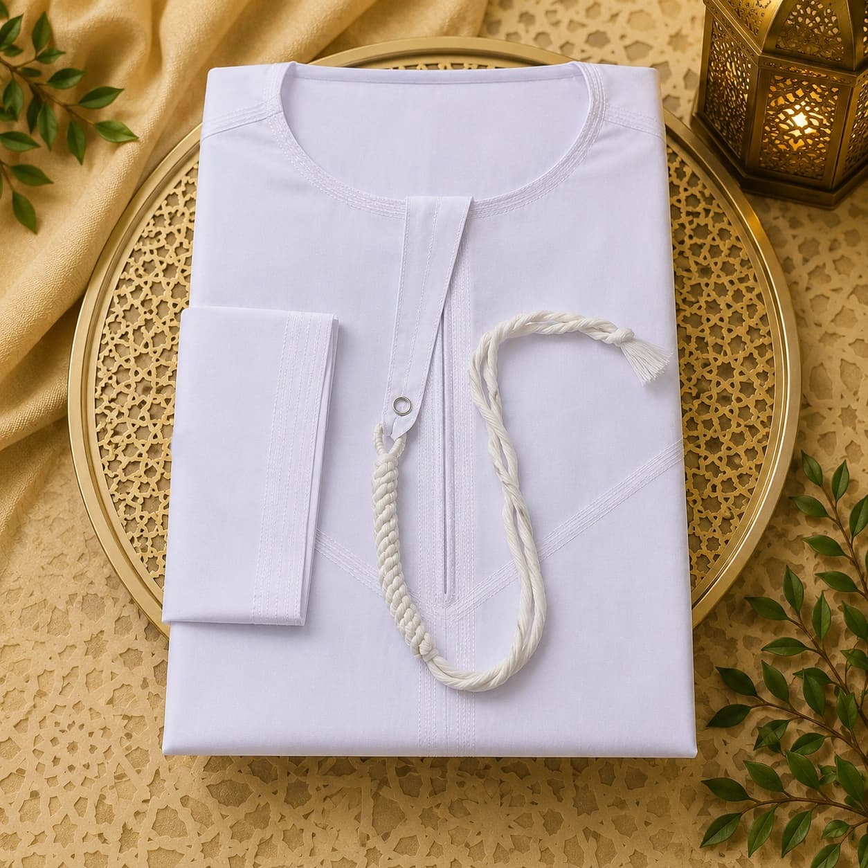 Classic White Tassel Detail Jubba
