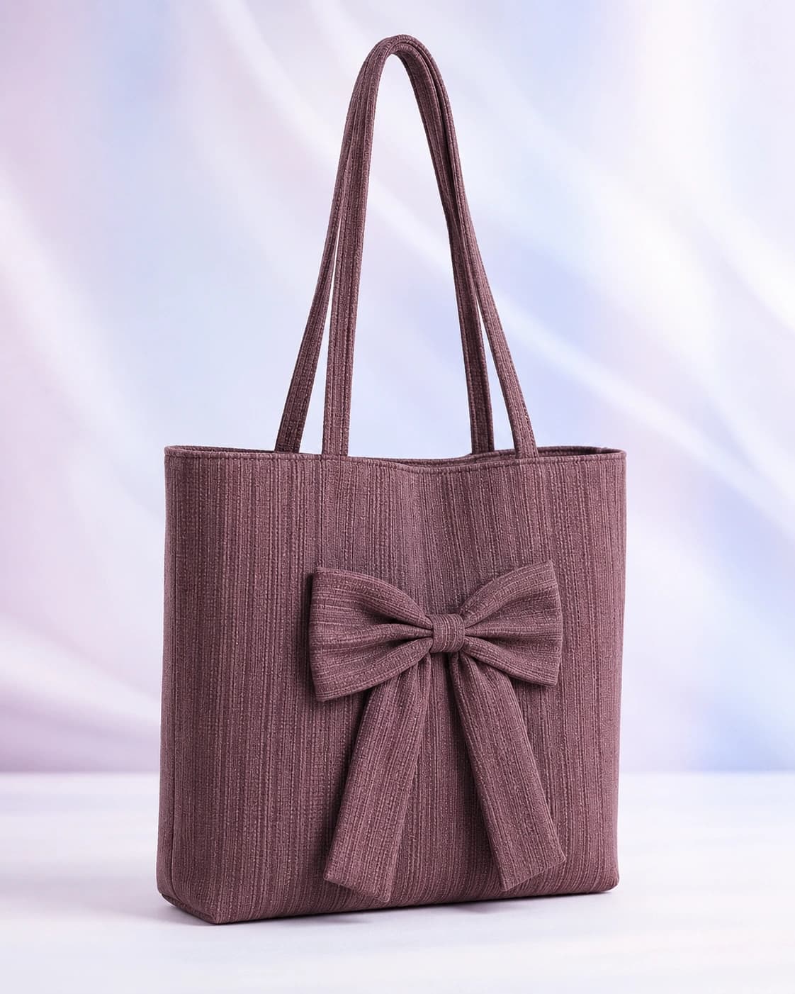 Dusty Purple Textured Bow Women’s Tote Bag