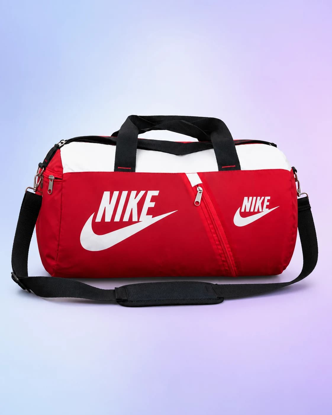 Red & White Active Sport Duffel Bag